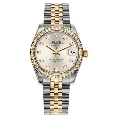 178383 rolex|Rolex 31mm diamond bezel.